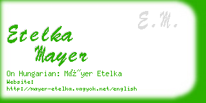 etelka mayer business card